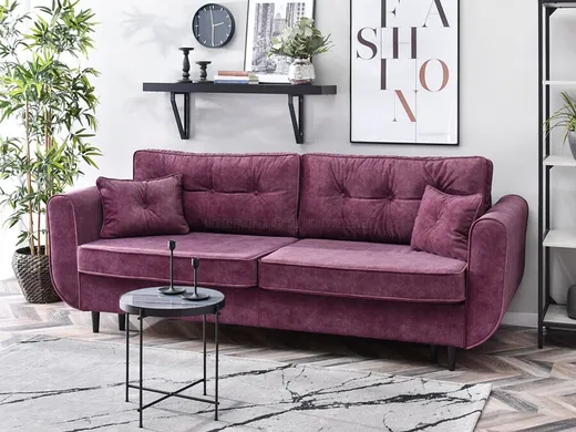 Sofa rozkładana z pojemnikiem BLINK - fioletowy