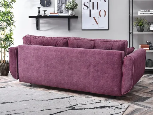 Sofa rozkładana z pojemnikiem BLINK - fioletowy