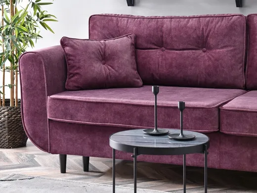 Sofa rozkładana z pojemnikiem BLINK - fioletowy