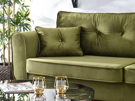 Sofa rozkładana z pojemnikiem BLINK - oliwkowy