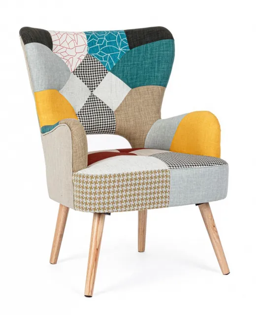 Fotel GALATEA QUEEN - patchwork