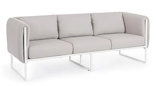 Sofa ogrodowa PIXEL - piaskowy/biały