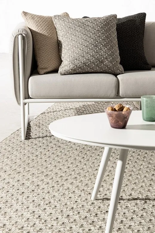 Sofa ogrodowa PIXEL - piaskowy/biały