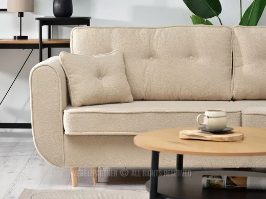 Sofa rozkładana z pojemnikiem BLINK - beżowy