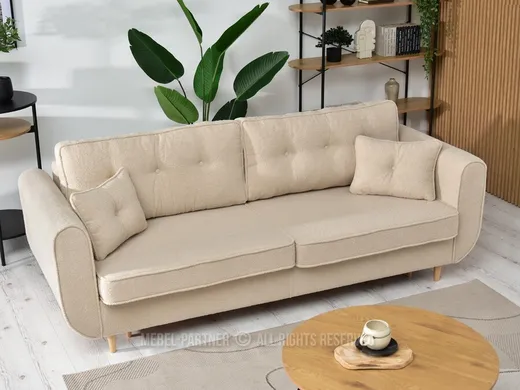Sofa rozkładana z pojemnikiem BLINK - beżowy