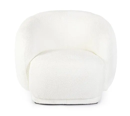 Niski fotel TECLA WHITE - biały