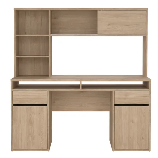 Biurko z nadstawką FUNCTION PLUS - jackson hickory
