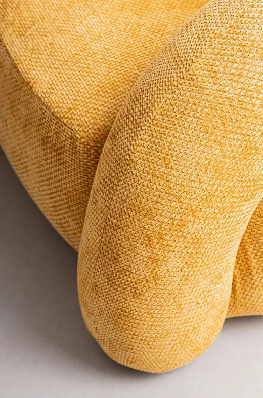 Sofa 3-osobowa CLEMENCE MUSTARD - żółty