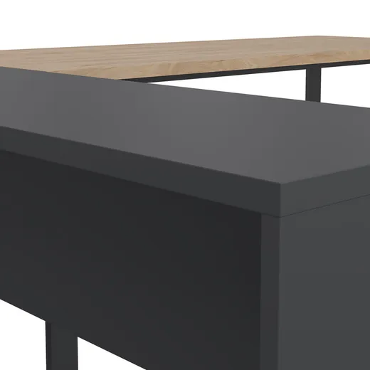 Biurko z przedłużeniem SIGN 150 cm - jackson hickory/szary mat