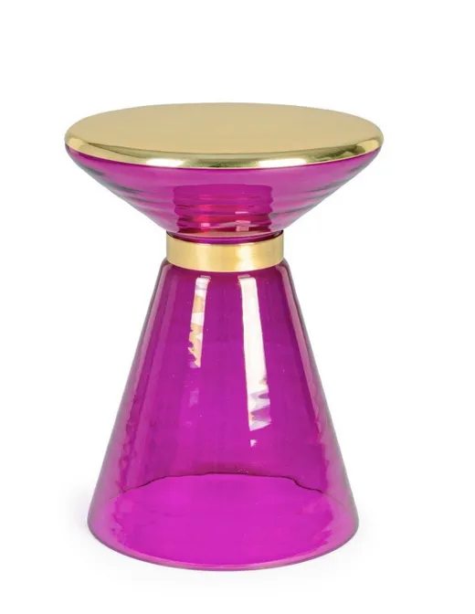 Stolik okrągły MERIEL LILAC 36 cm - fioletowy
