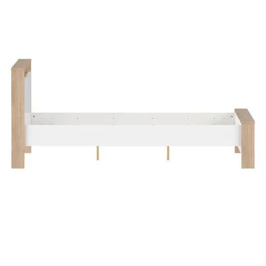 Łóżko NEXT 140x200 - biały połysk/jackson hickory