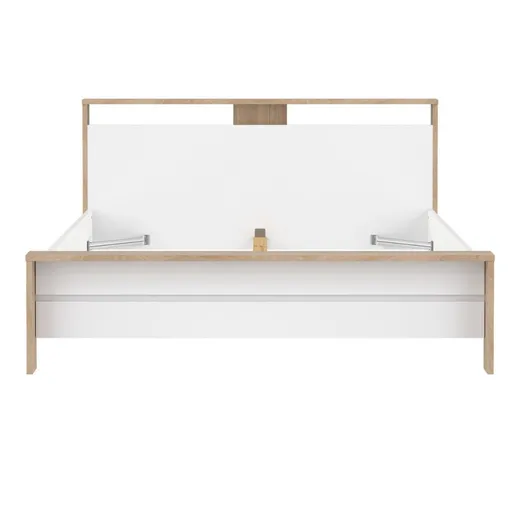 Łóżko NEXT 160x200 - biały połysk/jackson hickory