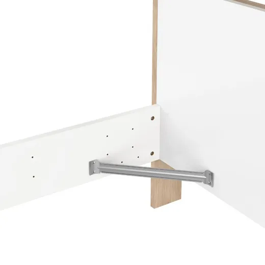 Łóżko NEXT 160x200 - biały połysk/jackson hickory