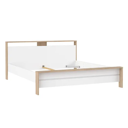 Łóżko NEXT 180x200 - biały połysk/jackson hickory