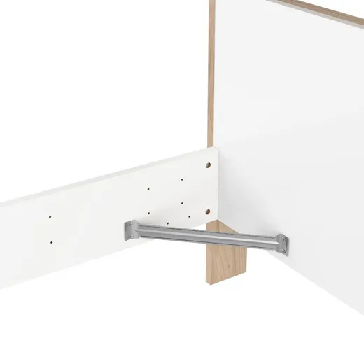 Łóżko NEXT 180x200 - biały połysk/jackson hickory