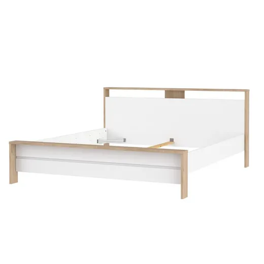 Łóżko NEXT 180x200 - biały połysk/jackson hickory