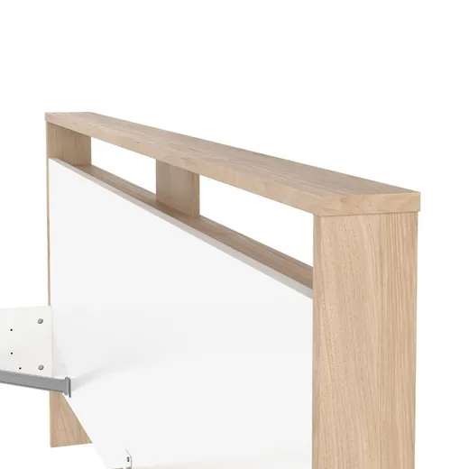Łóżko NEXT 180x200 - biały połysk/jackson hickory