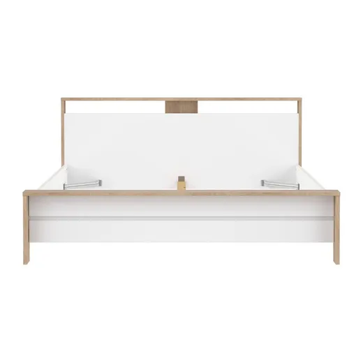 Łóżko NEXT 180x200 - biały połysk/jackson hickory