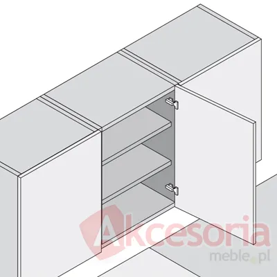 250kpl Zawiasów CLIP 100° 71M2550 +Prowadnik 173L6100 + Detektor