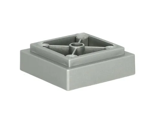 Nóżka Kwadratowa 6601 Bez Regulacji wys.2cmMAT CHROM LAKIEROWANY