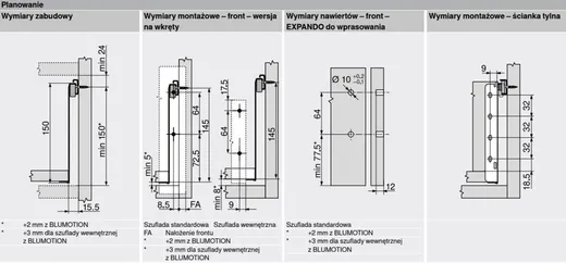 Szuflada METABOX / wys. H=150 mm / dł. 40 cm / 25 kg / wysuw 75% / kremowy