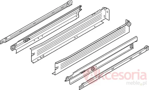 Szuflada METABOX 330N H=54mm Wysuw100% Kremowa dł.55cm Blu