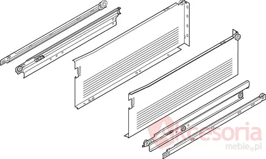 Szuflada METABOX 330H H=150mm Wysuw100% Kremowa dł.35cm Blu