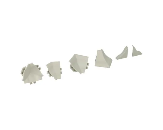 Zestaw kształtek do listwy COMPACT-LINE - aluminium / 12 szt. 