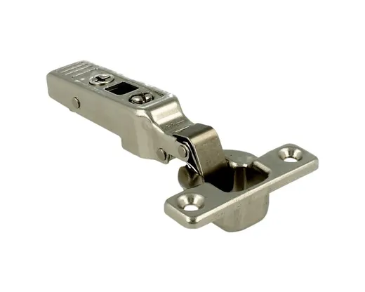 Zawias mini CLIP Top - nikiel / 94° / ze sprężyną / drzwi nakładane / puszka: na wkręty