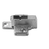 Prowadnik 2-częściowy do zawiasu CLIP - nikiel / dyst. 9 mm / wys. 17.5 mm / regul. wysokości / Spax