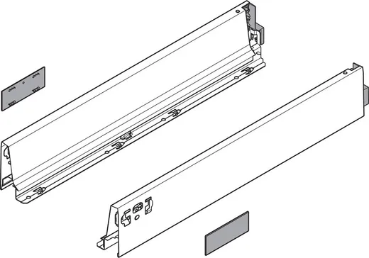 Boki TANDEMBOX ANTARO / wys. M=83 mm / dł. 30 cm / biały