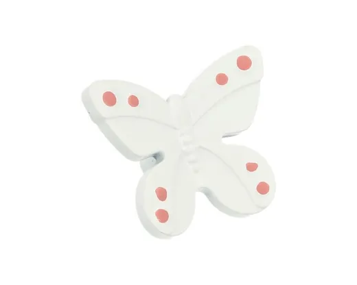 Uchwyt NURSERY H143-40A66 - biały motyl / 40 mm
