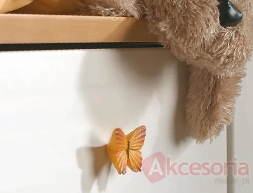 Aranżacja Gałka BUTTERFLY H041-42 - żółty / 44 mm