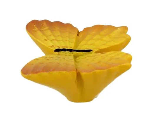 Gałka BUTTERFLY H041-42 - żółty / 44 mm
