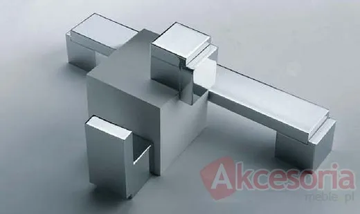 Uchwyt Aluminiowy US48 Czarny Połysk Rozstaw 192mm