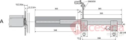 Zamek centralny do DAFR 65050-1 - czarny