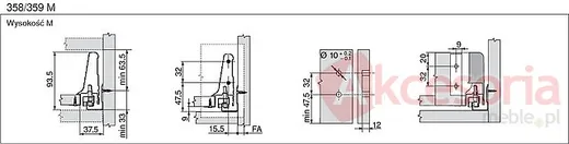 Tandembox INTIVO Mocowania Tyłu Z30M Do Wys.M=83mm Nikiel