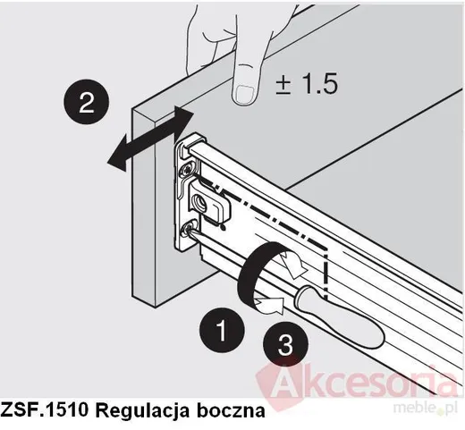 Metabox Mocowanie frontu ZSF.1510 Komplet Do Wysokości N