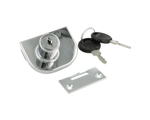 Zamek do szklanych drzwi podwójnych Siso X-917 - chrom