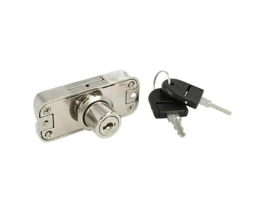 Zamek baskwilowy patentowy prawy Siso X-922 - niklowany / fi 19 mm / bez prętów