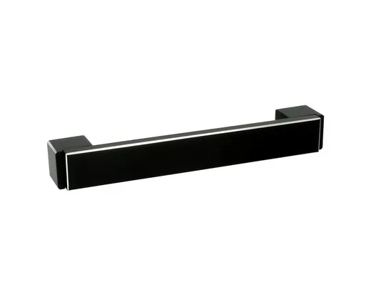 Uchwyt Aluminiowy US48 Czarny-Połysk Z Przetar. Rozstaw160mm(W)