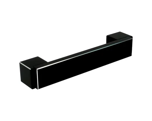 Uchwyt Aluminiowy US48 Czarny-Połysk Z Przetarc. Rozst.128mm(W)