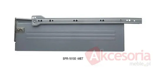 Zestaw prowadnic i boków H=150mm dł.450 mm kolor Srebrny Gamet