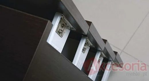 Zestaw prowadnic i boków H=150mm dł.450 mm kolor Srebrny Gamet