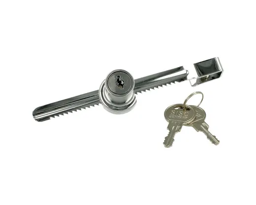 Zamek do szklanych drzwi przesuwnych Siso X-750 - chrom / L-135 / fi 19 mm