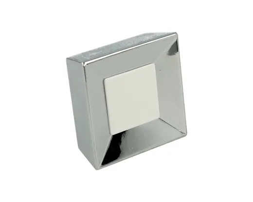 Gałka 2100 Chrom, Tworzywo-Białe