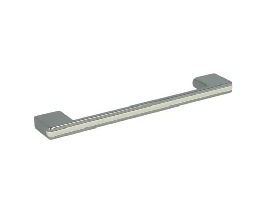 Uchwyt 2170 chrom połysk z białą wkładką rozstaw 128/160mm