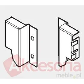 Uchwyty narożnej ścianki tylnej TANDEMBOX SPACE CORNER Z30M / wys. M=84 mm / biały