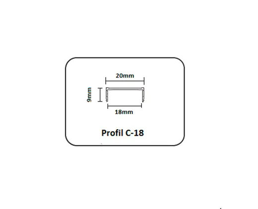 Profil C-18 Jasny Brąz dł. 3 mb