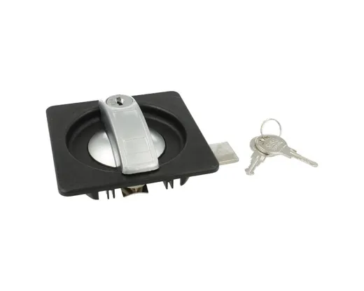 Zamek do drzwi metalowych Siso M-175 - czarny/chrom